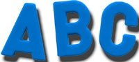 Example of upper case letters